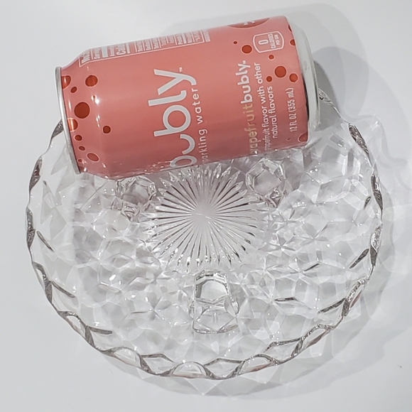 Fostoria American 3 Toed Tidbit 7 1/4" Sparkling Cubist Server - Picture 2 of 15